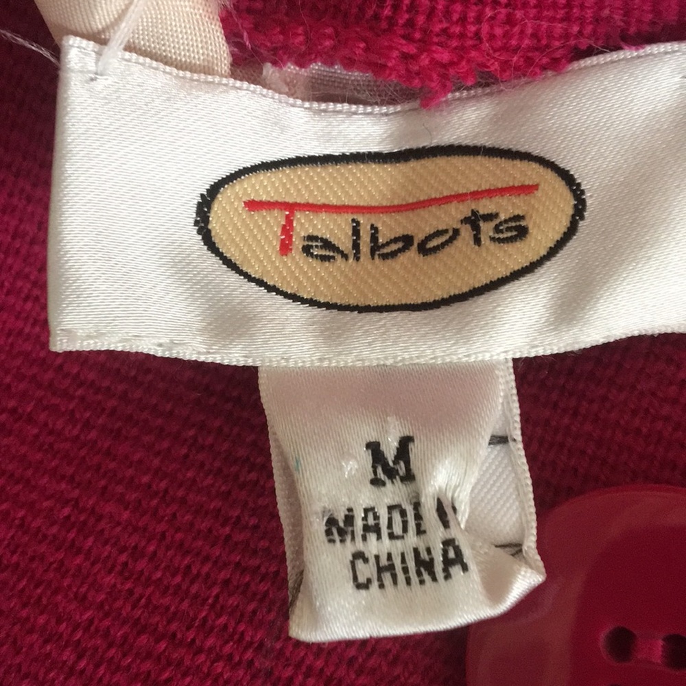 Talbots Like New Double Breasted Raspberry Color … - image 3